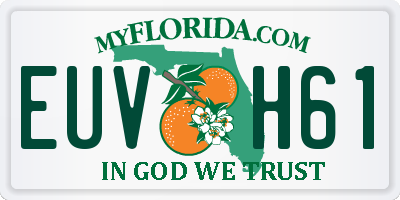 FL license plate EUVH61