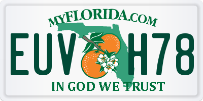 FL license plate EUVH78