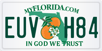 FL license plate EUVH84