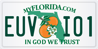 FL license plate EUVI01