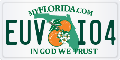 FL license plate EUVI04