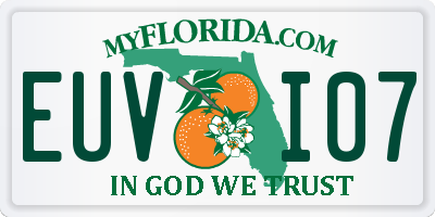 FL license plate EUVI07