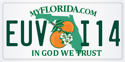 FL license plate EUVI14