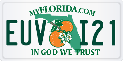 FL license plate EUVI21