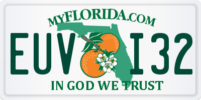 FL license plate EUVI32