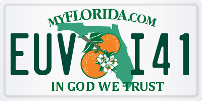 FL license plate EUVI41
