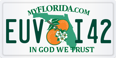 FL license plate EUVI42