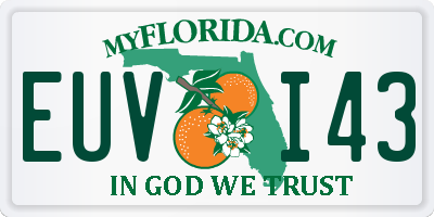 FL license plate EUVI43