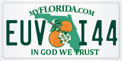 FL license plate EUVI44