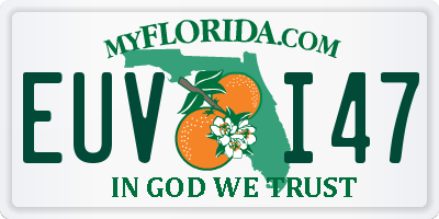 FL license plate EUVI47