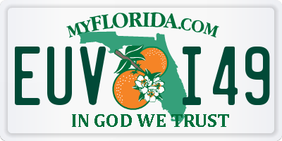 FL license plate EUVI49