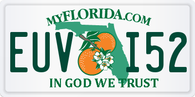 FL license plate EUVI52
