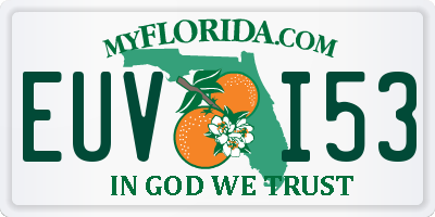 FL license plate EUVI53