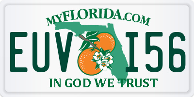 FL license plate EUVI56