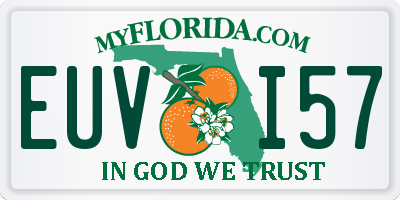 FL license plate EUVI57
