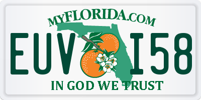 FL license plate EUVI58