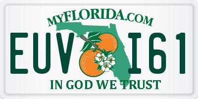 FL license plate EUVI61