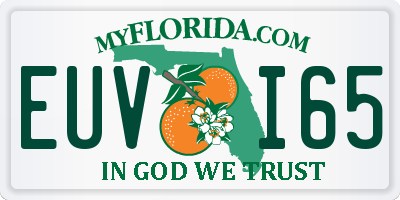 FL license plate EUVI65