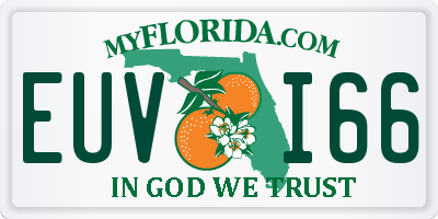 FL license plate EUVI66