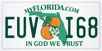 FL license plate EUVI68