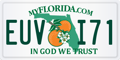 FL license plate EUVI71