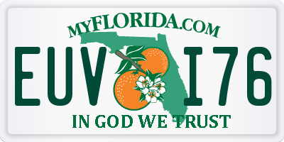 FL license plate EUVI76