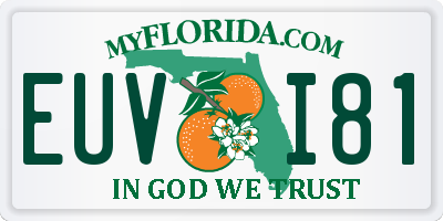 FL license plate EUVI81