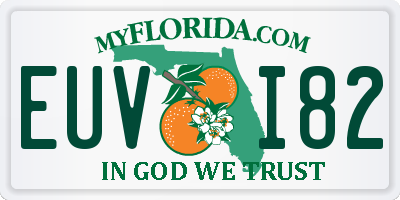FL license plate EUVI82