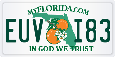 FL license plate EUVI83