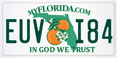 FL license plate EUVI84