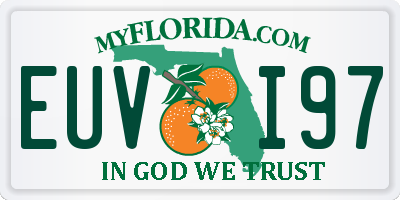 FL license plate EUVI97