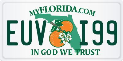 FL license plate EUVI99