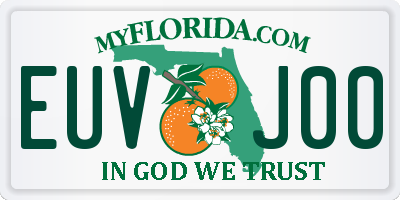 FL license plate EUVJ00