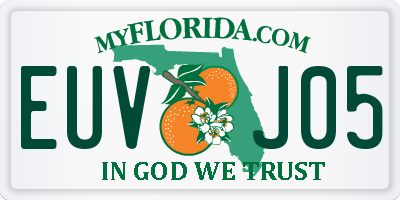 FL license plate EUVJ05