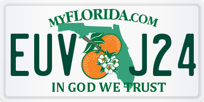 FL license plate EUVJ24