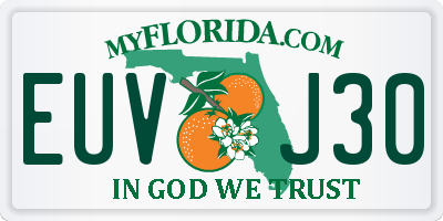 FL license plate EUVJ30