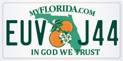 FL license plate EUVJ44