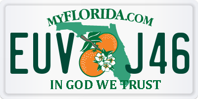 FL license plate EUVJ46