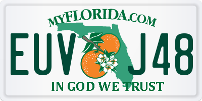 FL license plate EUVJ48
