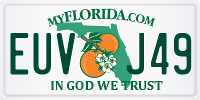 FL license plate EUVJ49