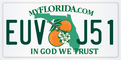 FL license plate EUVJ51