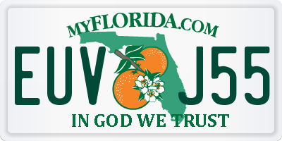FL license plate EUVJ55