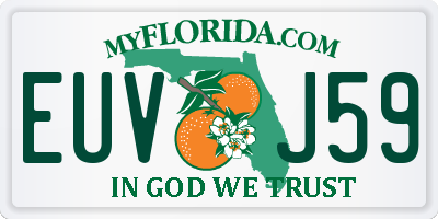 FL license plate EUVJ59