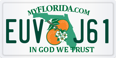 FL license plate EUVJ61