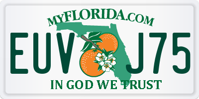 FL license plate EUVJ75