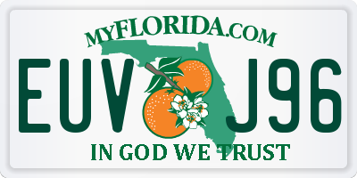 FL license plate EUVJ96
