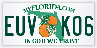 FL license plate EUVK06