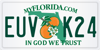 FL license plate EUVK24