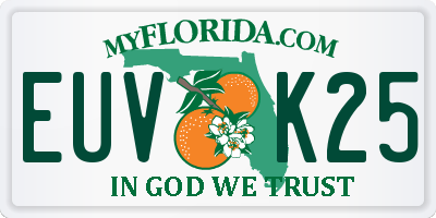 FL license plate EUVK25