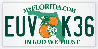 FL license plate EUVK36